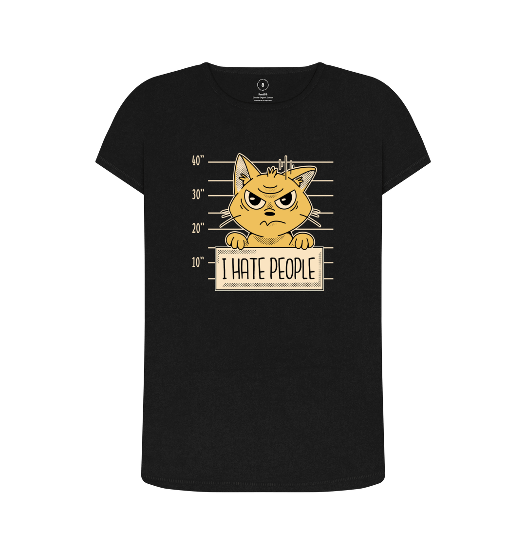 Black Recycled Printed T-Shirt Front