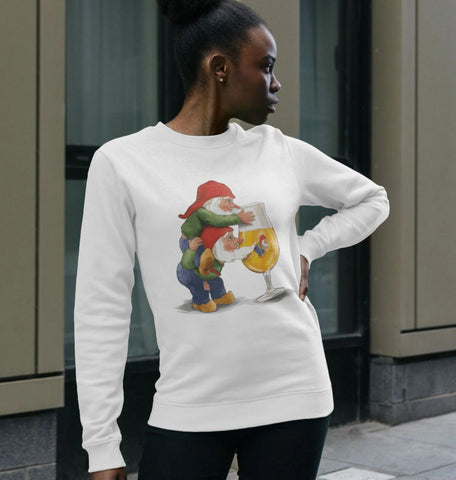 Gnomes Drinking La Chouffe Women's Crewneck Sweater