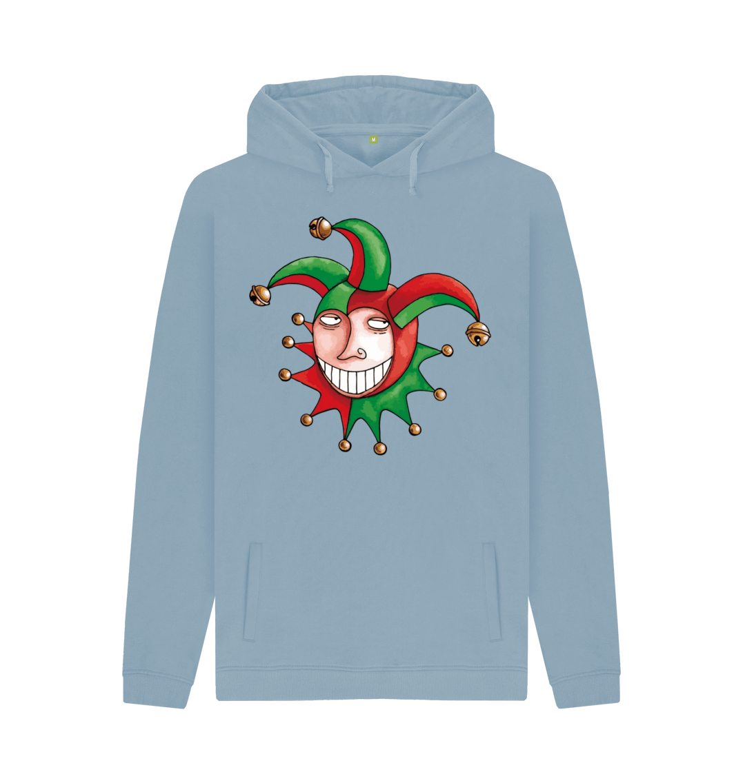 Stone Blue Printed Hoody Front
