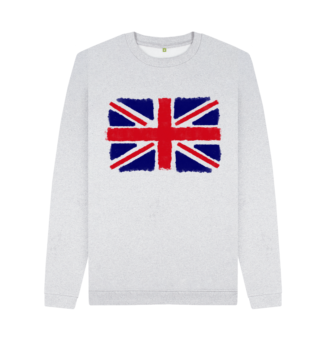 Grey Recycled Printed Sweater Front
