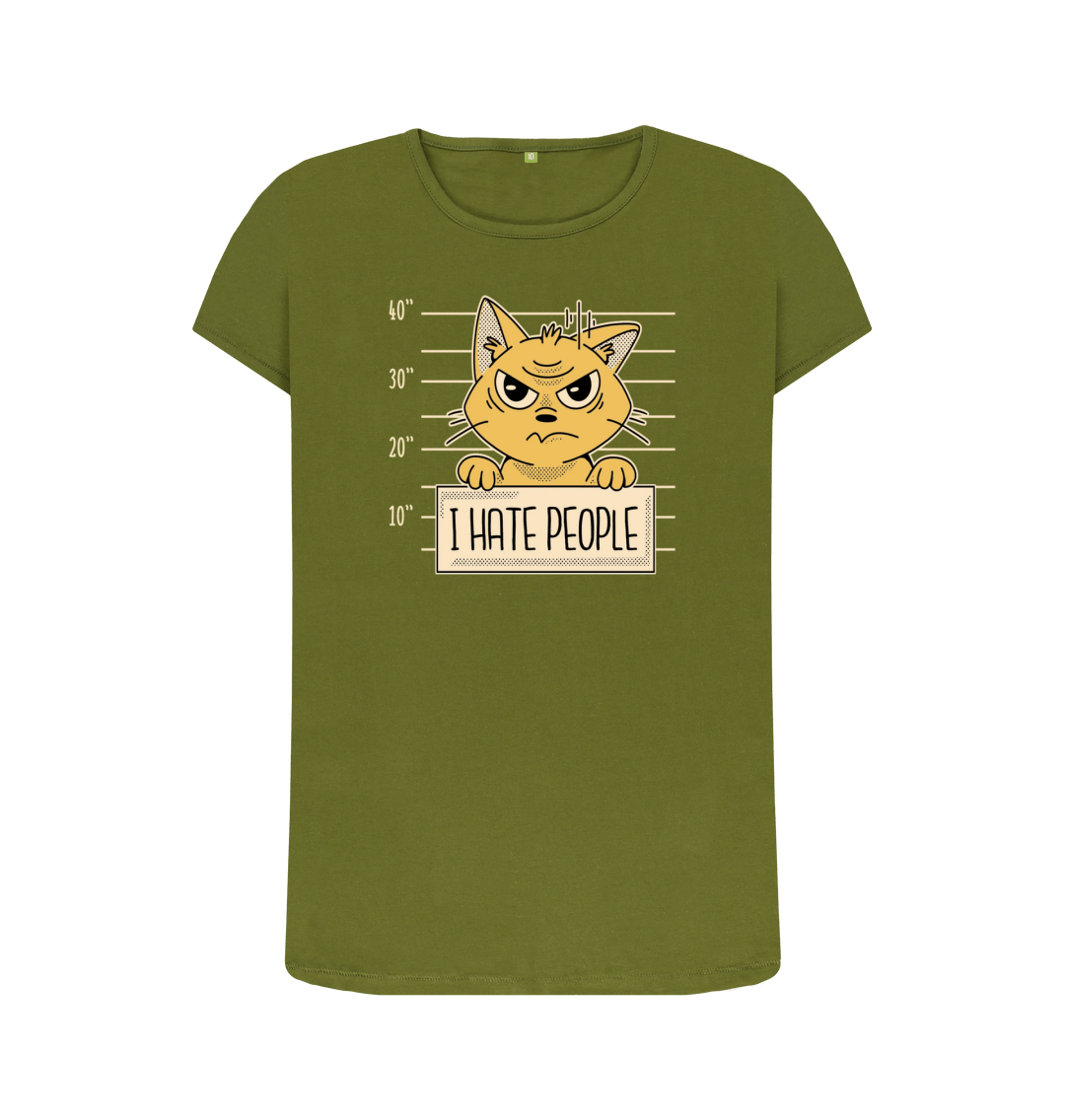 Moss Green Printed T-shirt Front
