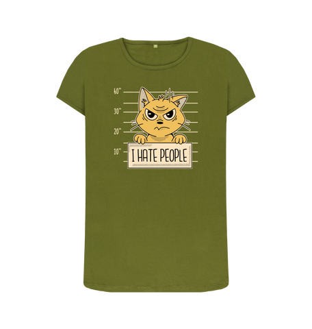 Moss Green Printed T-shirt Front