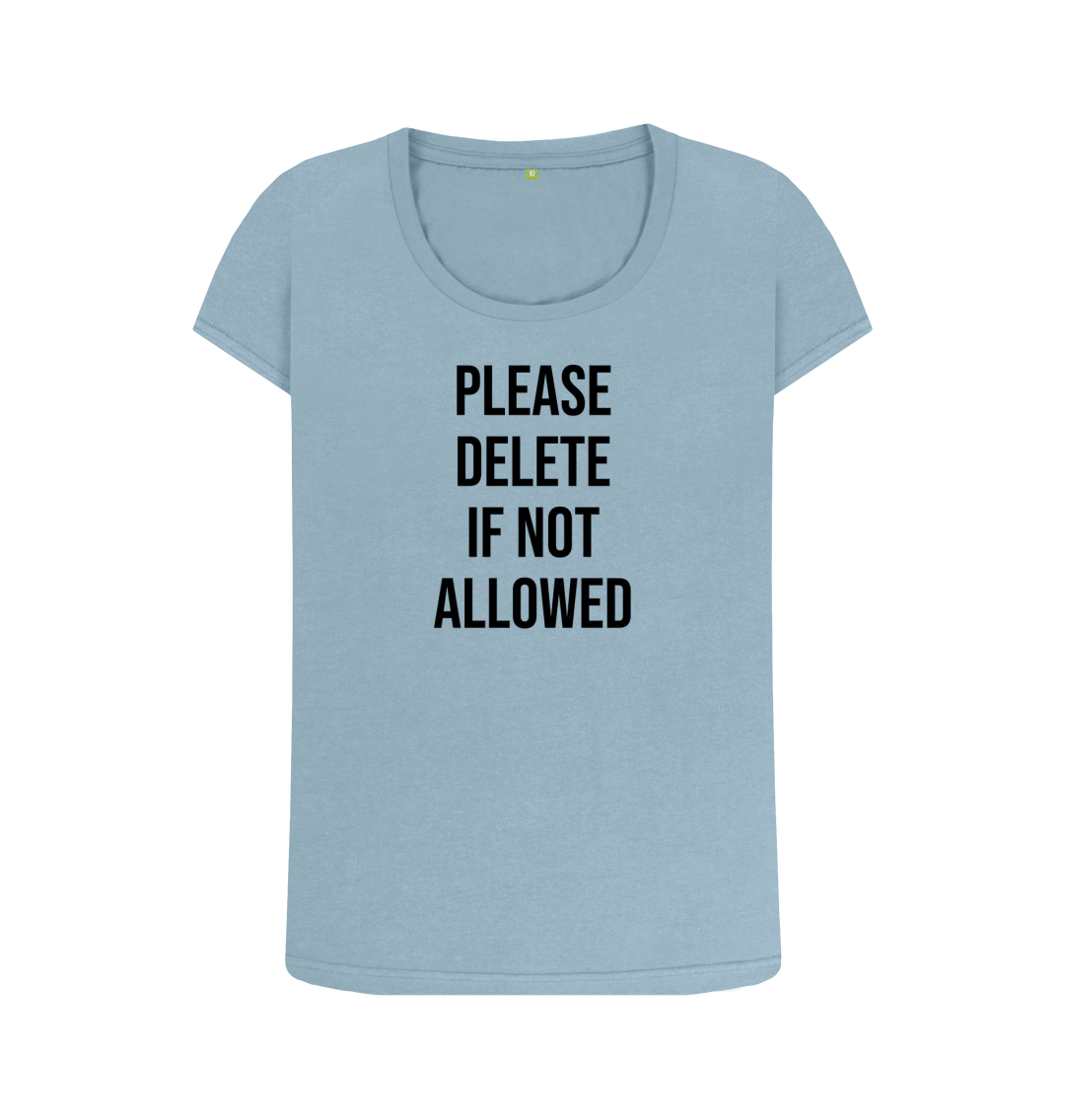 Stone Blue Printed T-shirt Front
