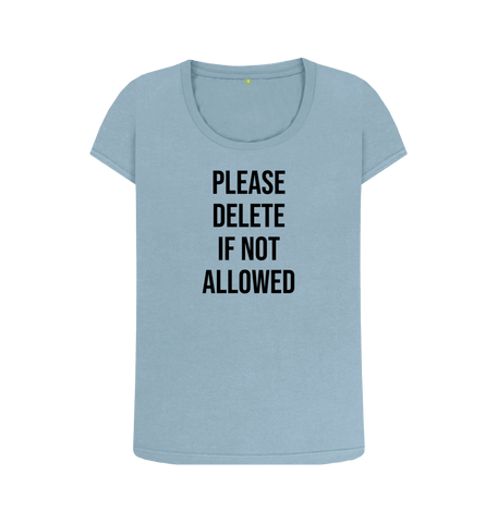Stone Blue Printed T-shirt Front