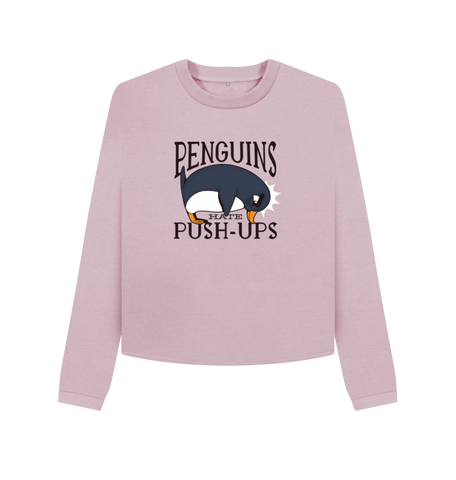 Mauve Printed Boxy Jumpers Front