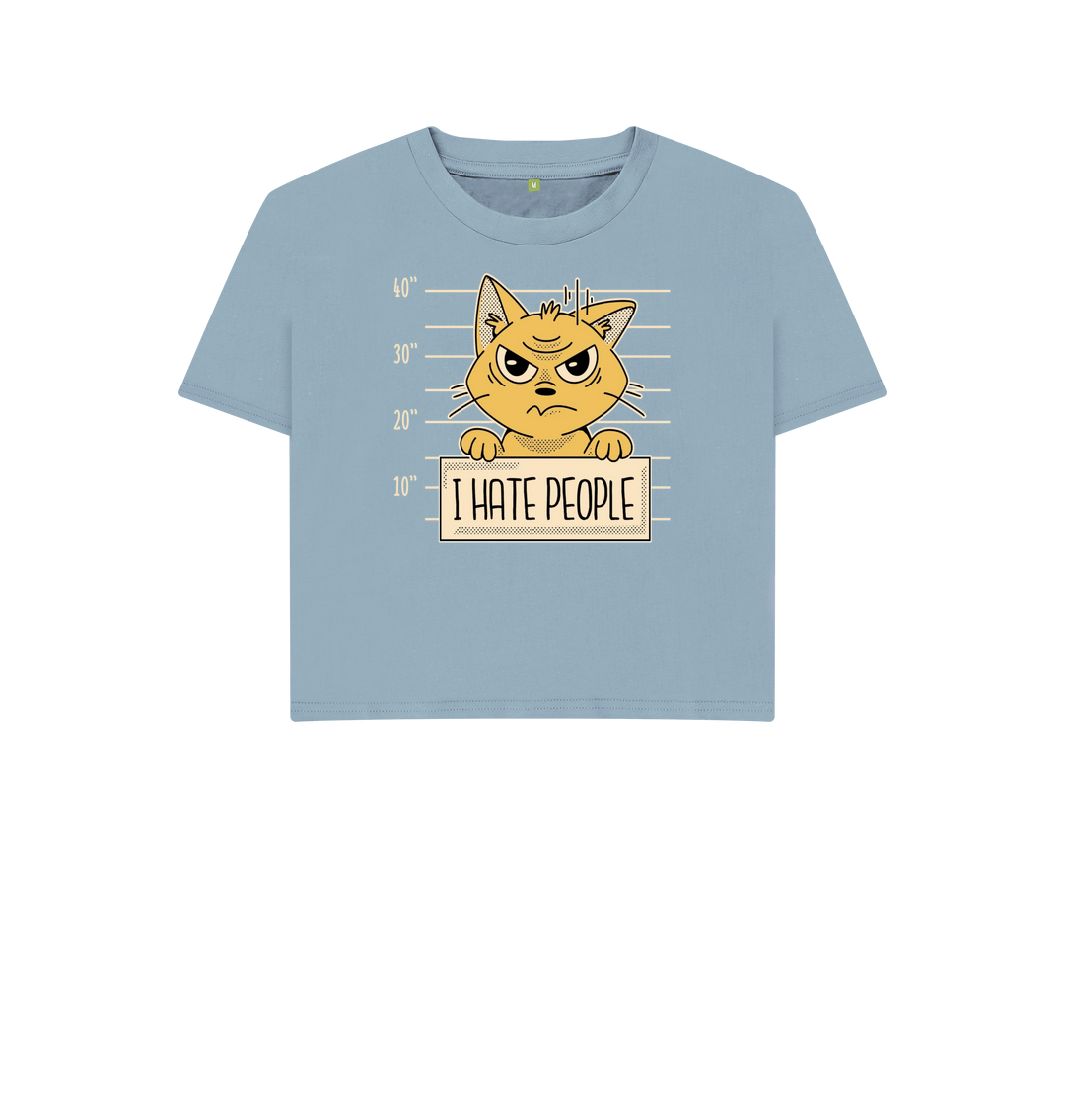 Stone Blue Printed T-shirt Front
