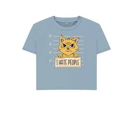 Stone Blue Printed T-shirt Front