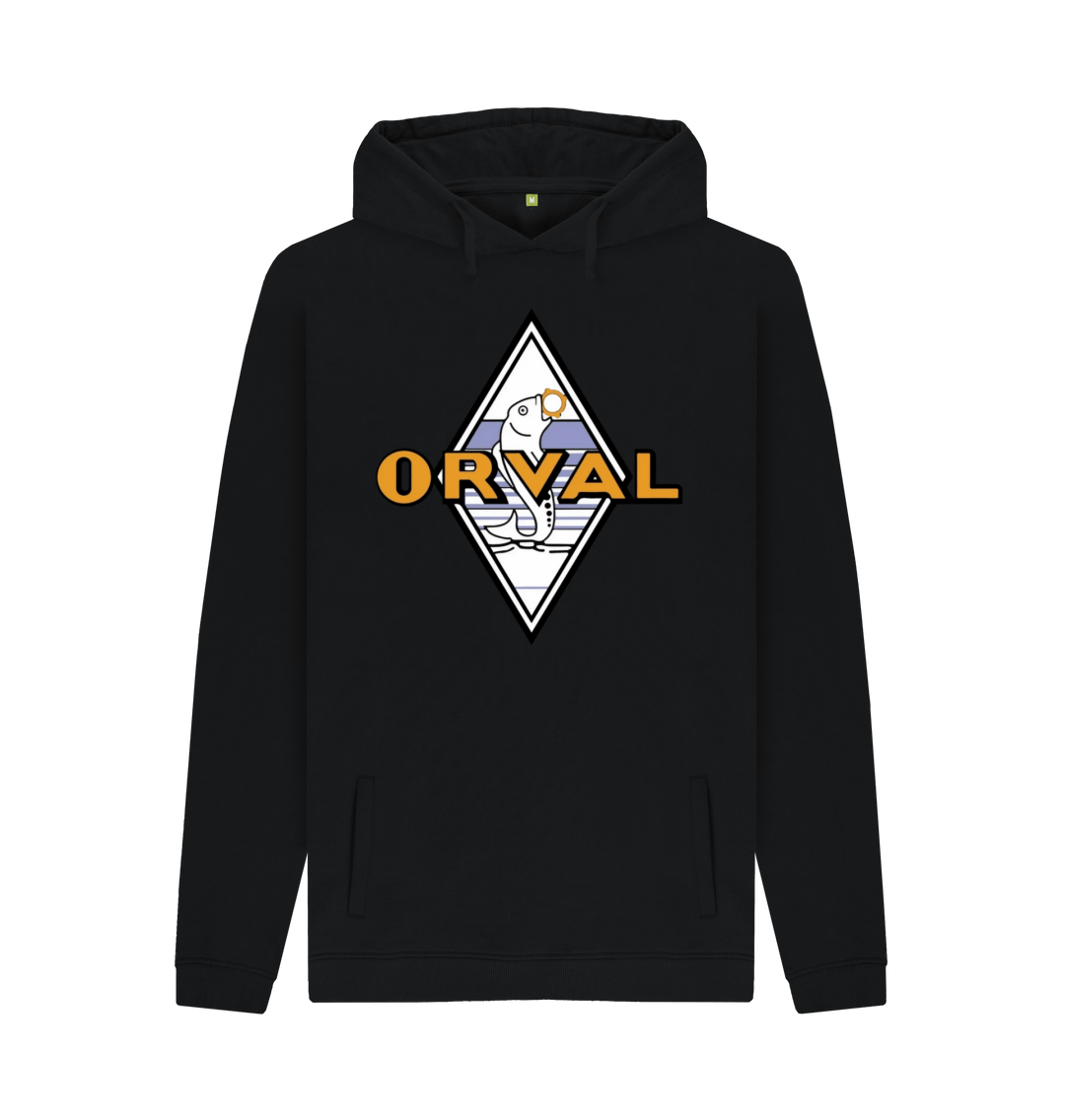 Black Printed Hoody Front