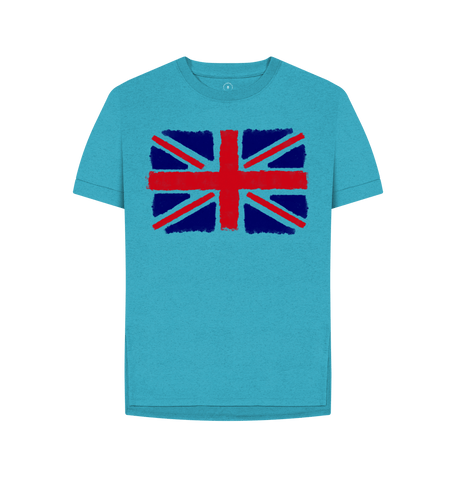 Ocean Blue Printed T-shirt Front