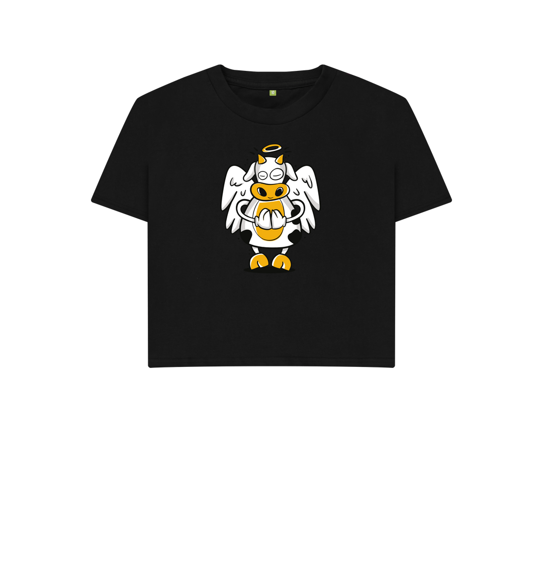 Black Printed T-shirt Front