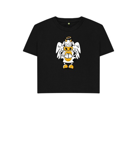 Black Printed T-shirt Front