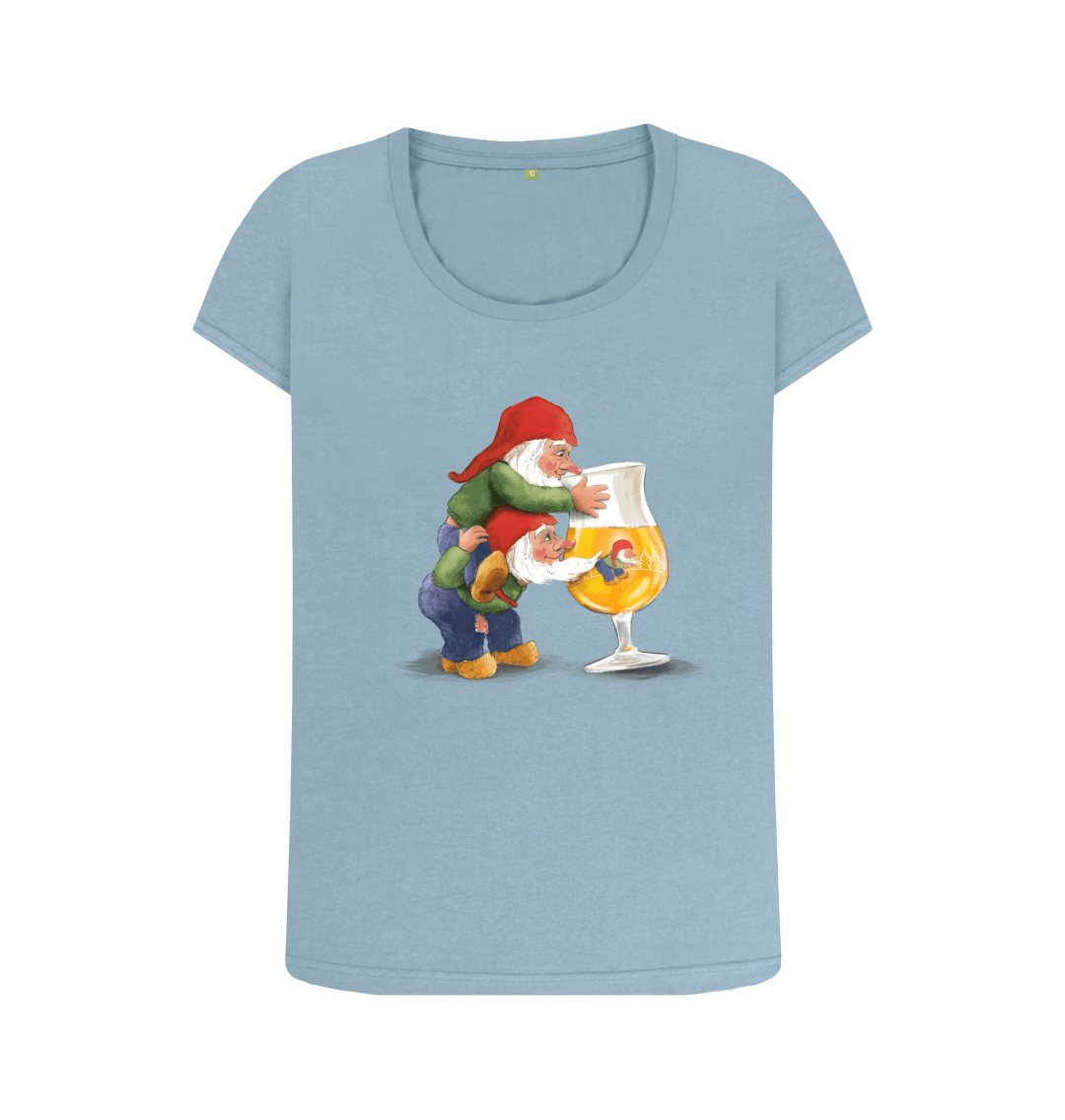 Stone Blue Printed T-shirt Front