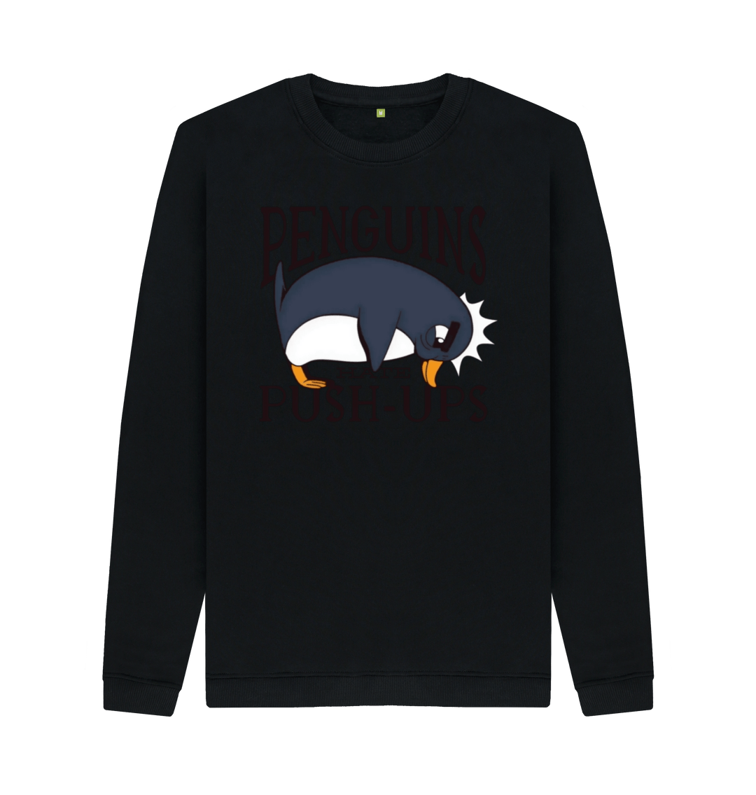 Black Printed Sweater Front