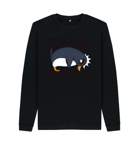 Black Printed Sweater Front