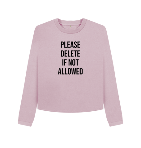 Mauve Printed Boxy Jumpers Front