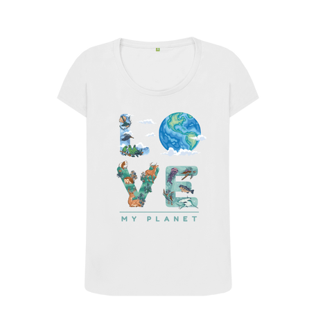 White Printed T-shirt Front