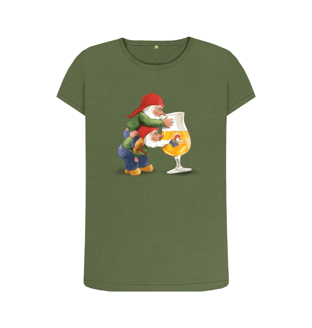 Khaki Printed T-shirt Front