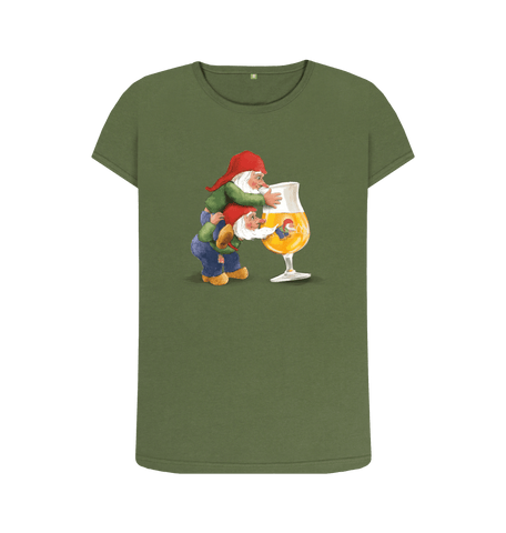 Khaki Printed T-shirt Front