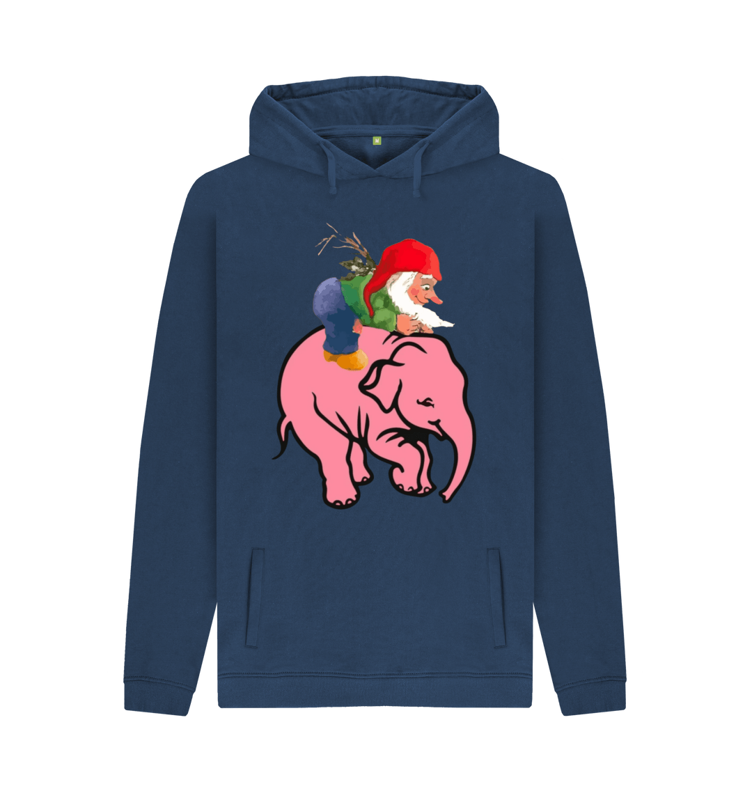Navy Printed Hoody Front