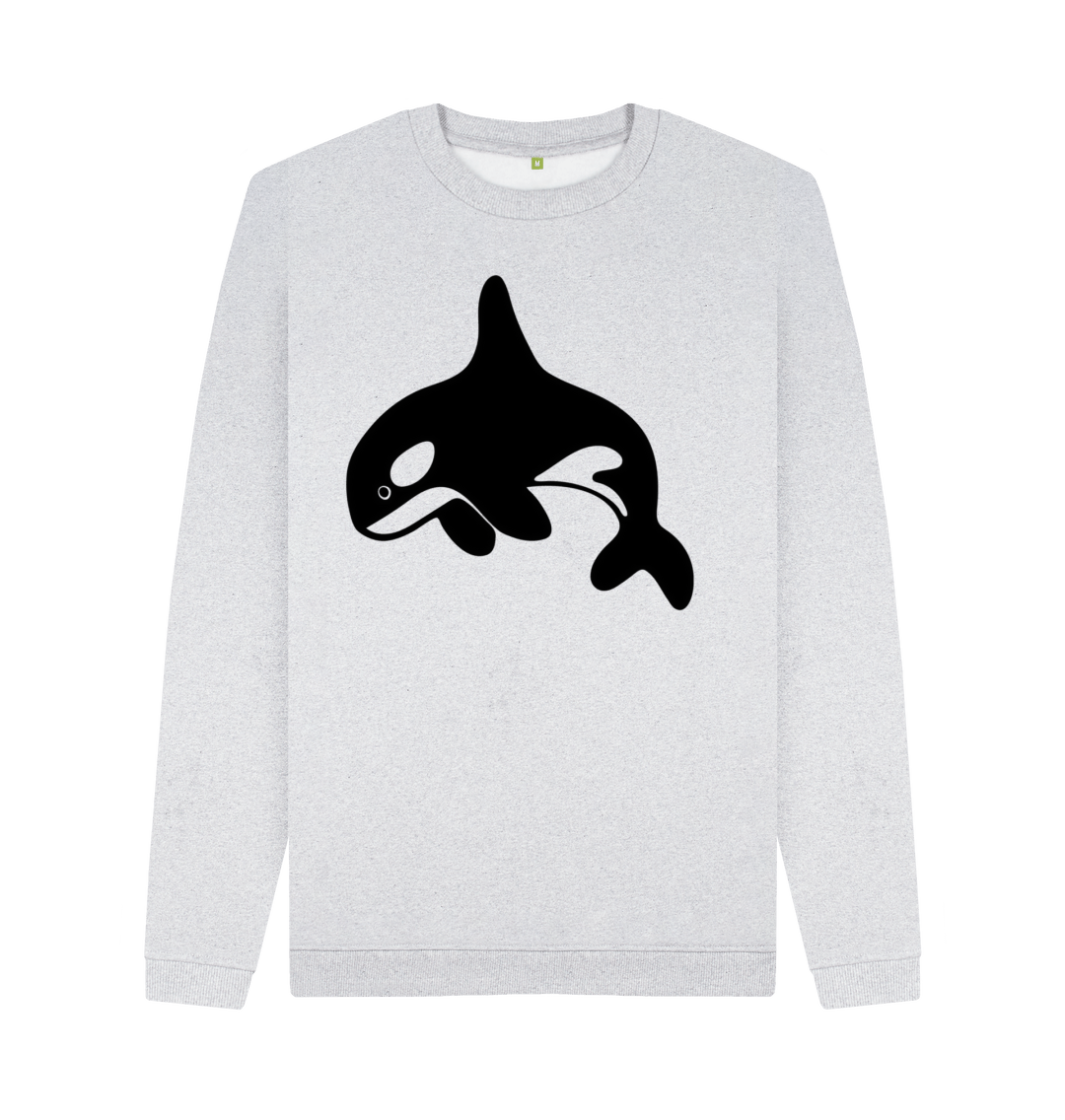 Grey Recycled Printed Sweater Front