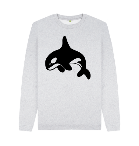 Grey Recycled Printed Sweater Front