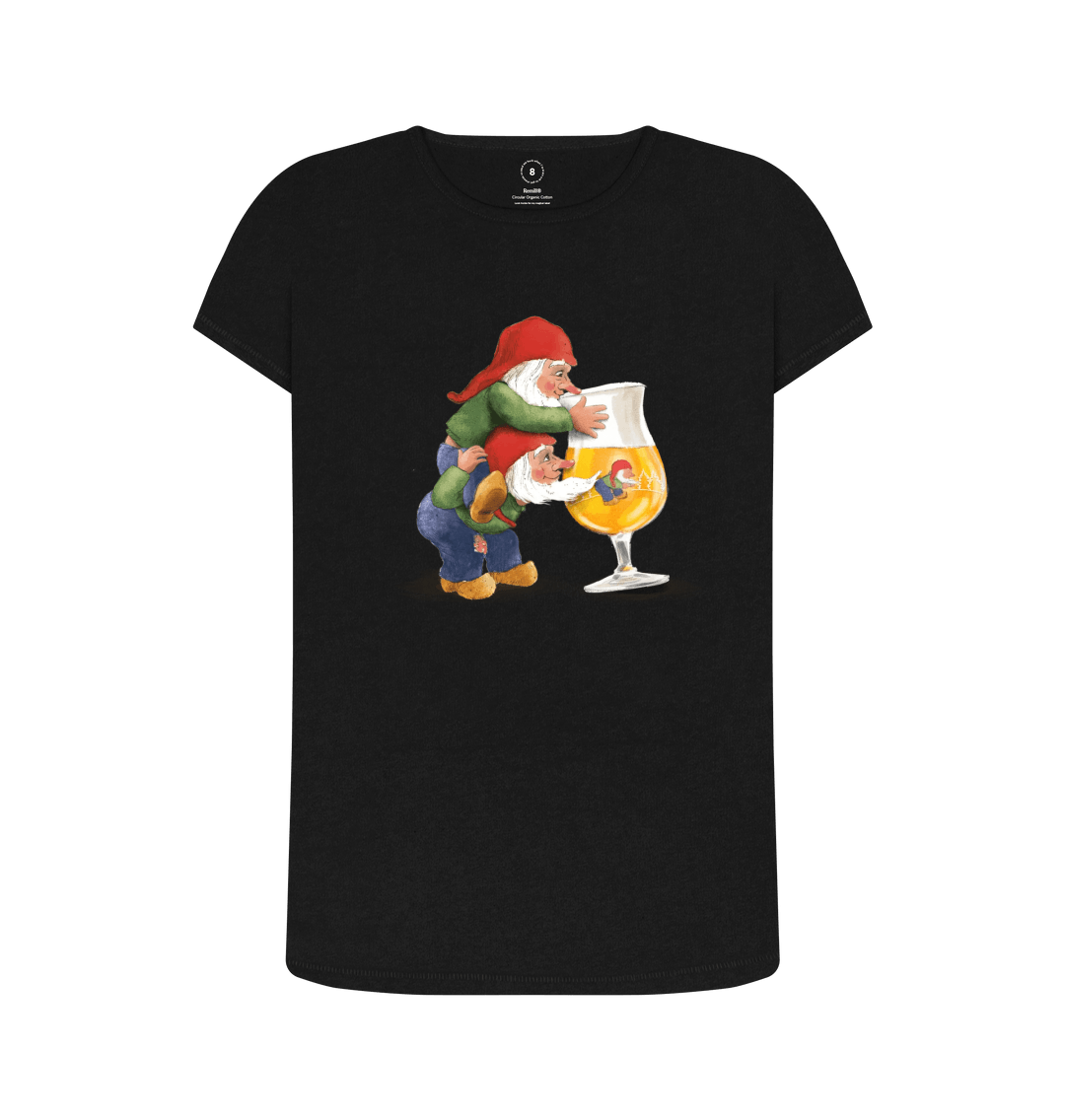 Black Recycled Printed T-Shirt Front