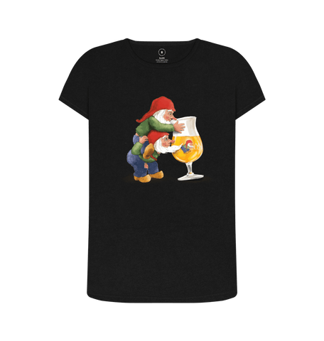 Black Recycled Printed T-Shirt Front