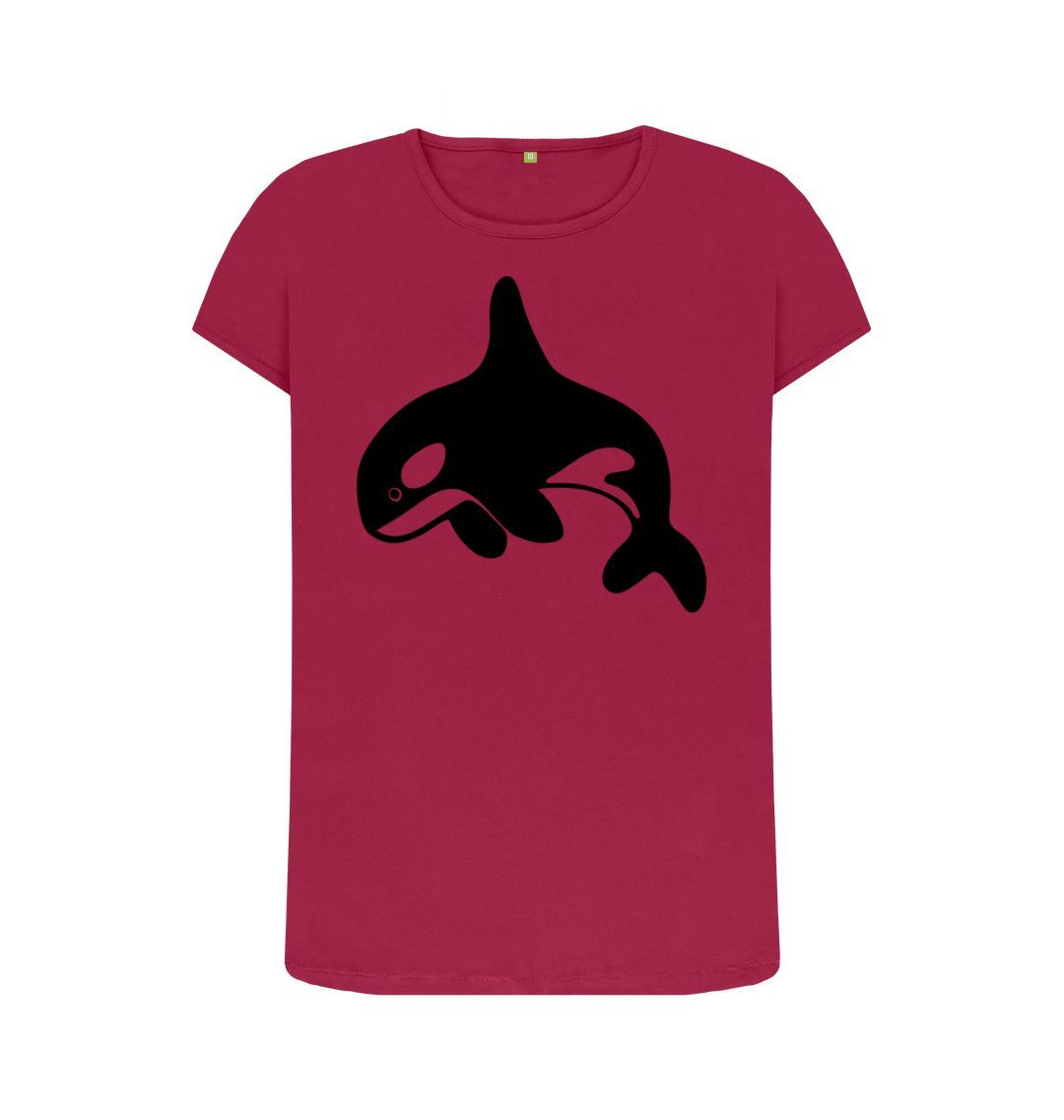 Cherry Orca Women's Crew Neck T-Shirt