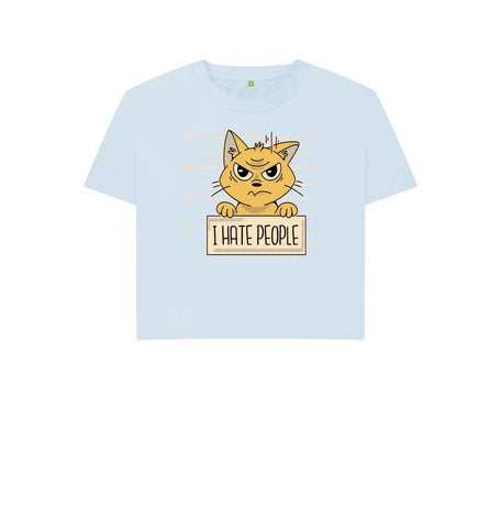 Sky Blue I Hate People Women's Boxy Tee
