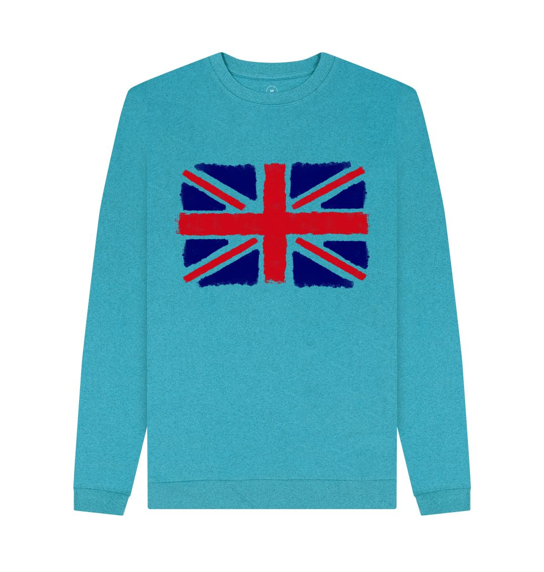 Ocean Blue Union Jack Men's Remill Sweater
