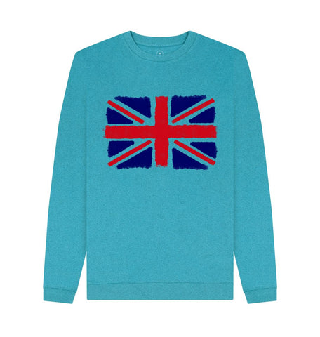 Ocean Blue Union Jack Men's Remill Sweater