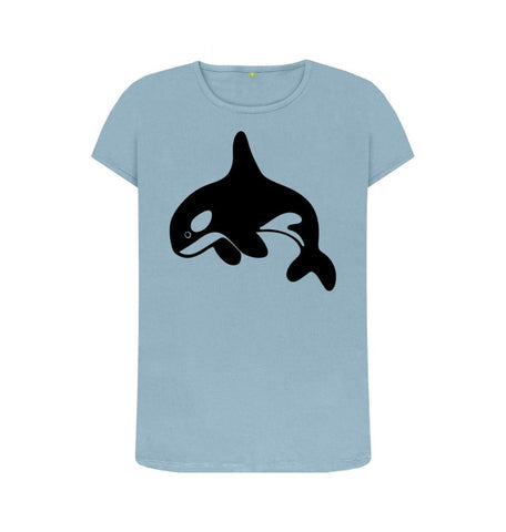Stone Blue Orca Women's Crew Neck T-Shirt