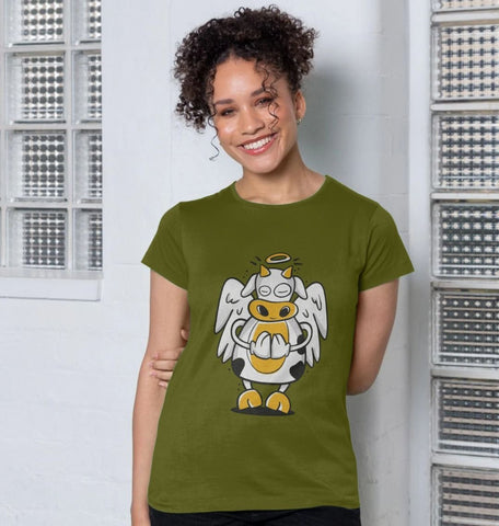 Angelic Cow Women's Crew Neck T-Shirt