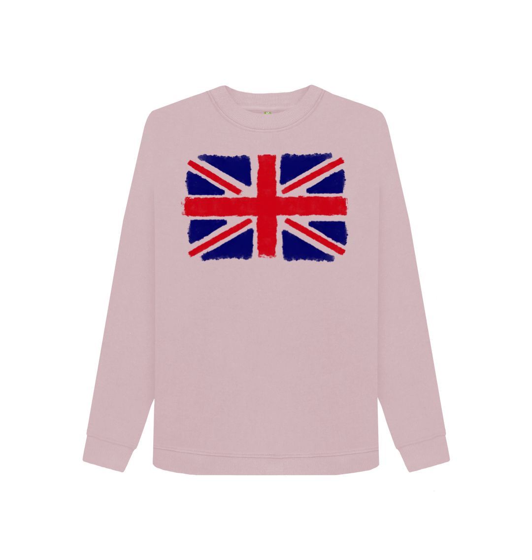 Mauve Union Jack Women's Crewneck Sweater