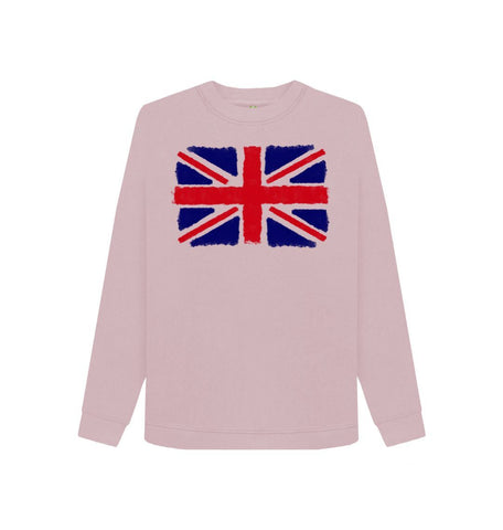 Mauve Union Jack Women's Crewneck Sweater