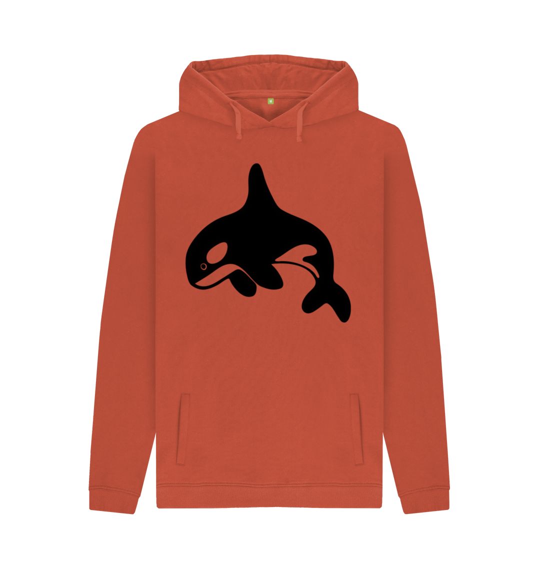 Rust Orca Men's Pullover Hoodie