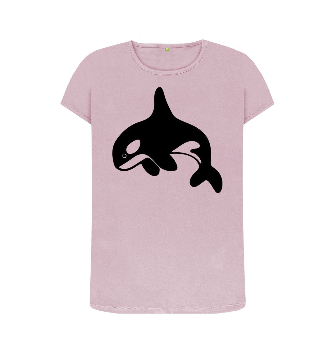 Mauve Orca Women's Crew Neck T-Shirt