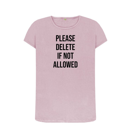 Mauve Please Delete Women's Crew Neck T-Shirt