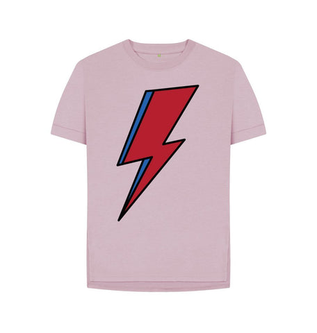 Mauve Lightning Bolt Women's Relaxed Fit Tee