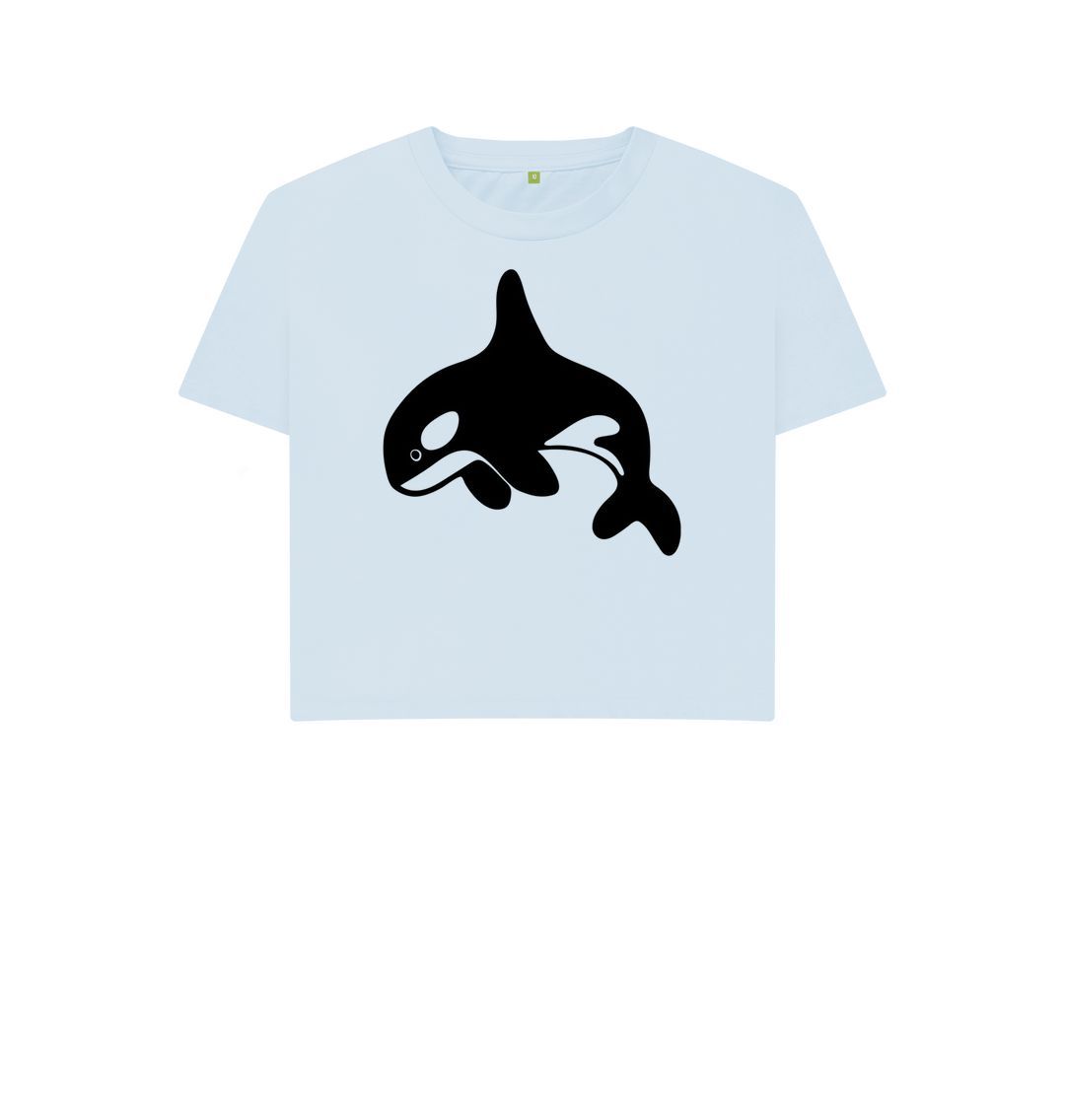 Sky Blue Orca Women's Boxy Tee