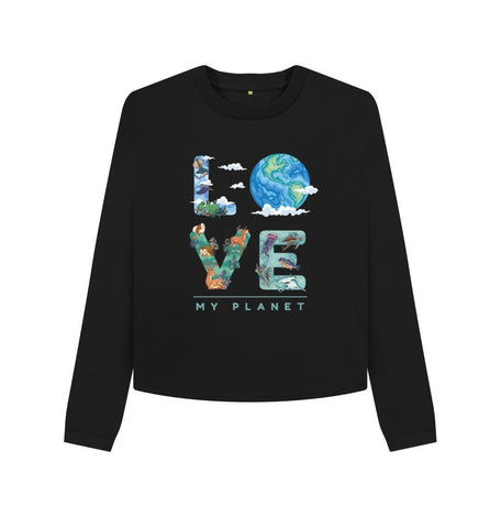 Black Love My Planet Women's Boxy Jumper