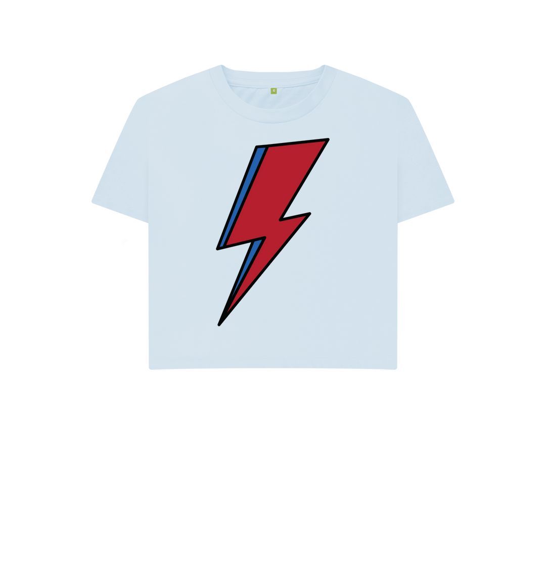 Sky Blue Lightning Bolt Women's Boxy Tee