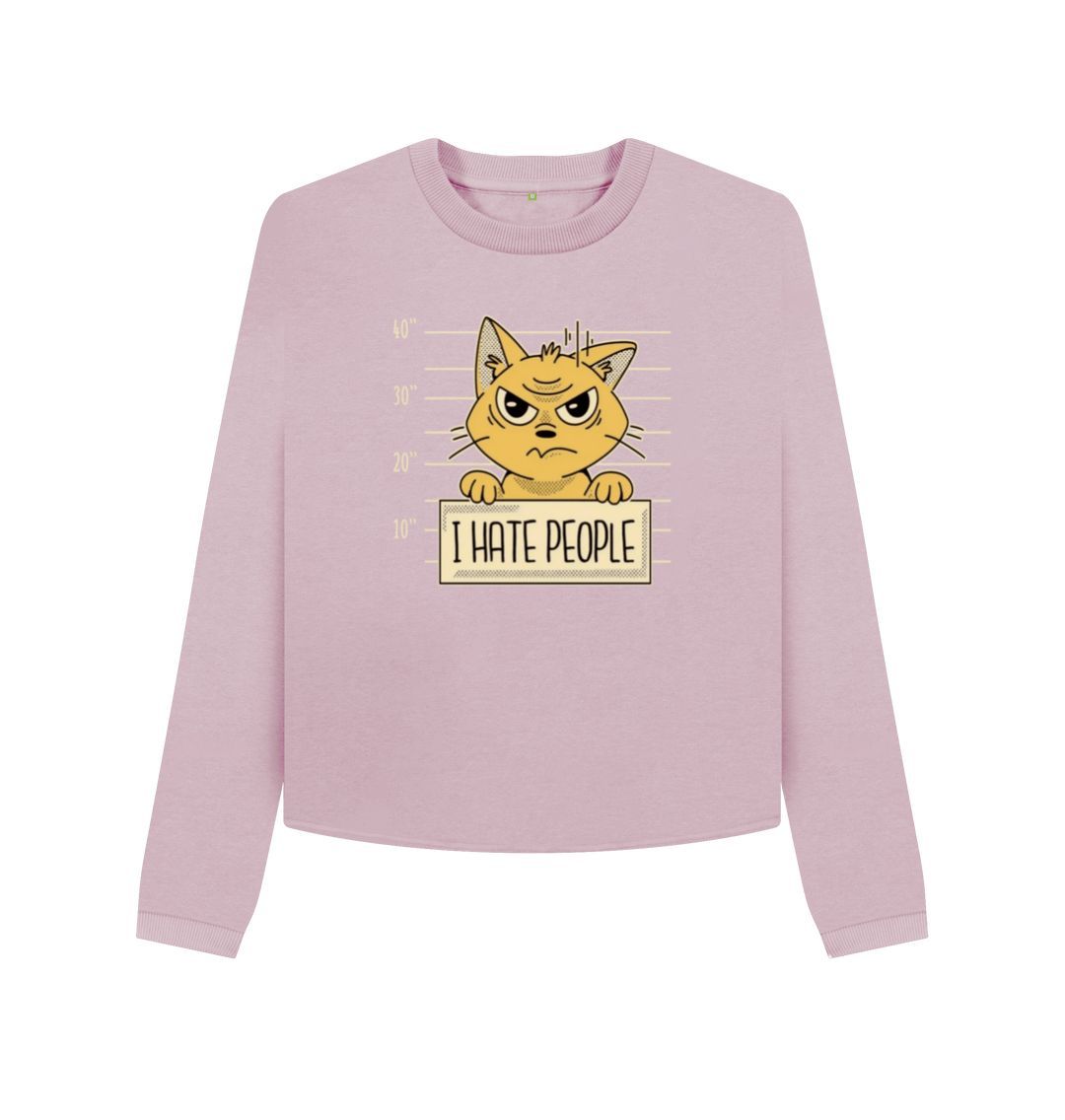 Mauve I Hate People Women's Boxy Jumper