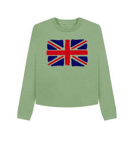 Sage Union Jack Women's Boxy Jumper