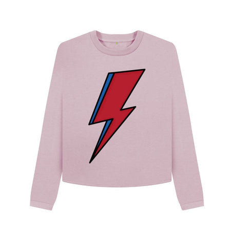 Mauve Lightning Bolt Women's Boxy Jumper