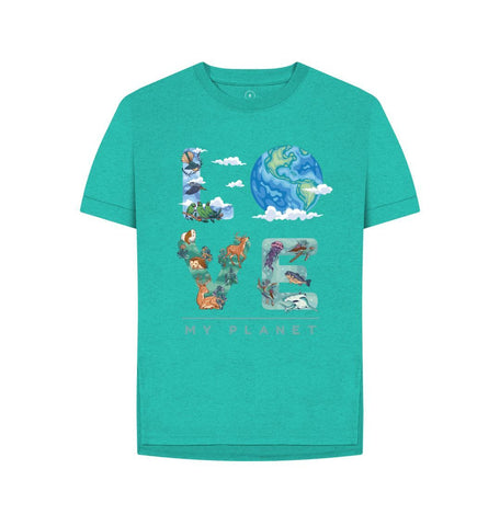 Seagrass Green Love My Planet Women's Remill Relaxed Fit T-Shirt