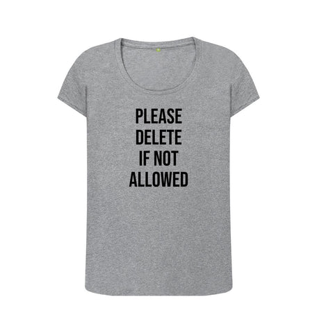 Athletic Grey Please Delete Women's Scoop Neck T-Shirt