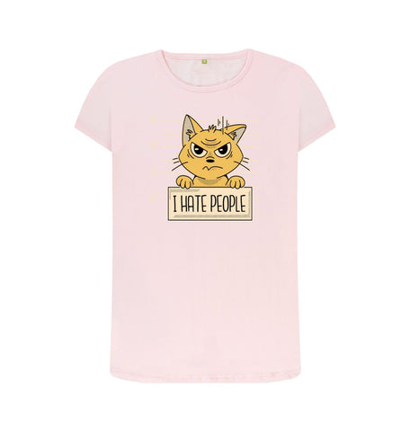 Pink I Hate People Women's Crew Neck T-Shirt