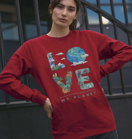 Love My Planet Women's Crewneck Sweater