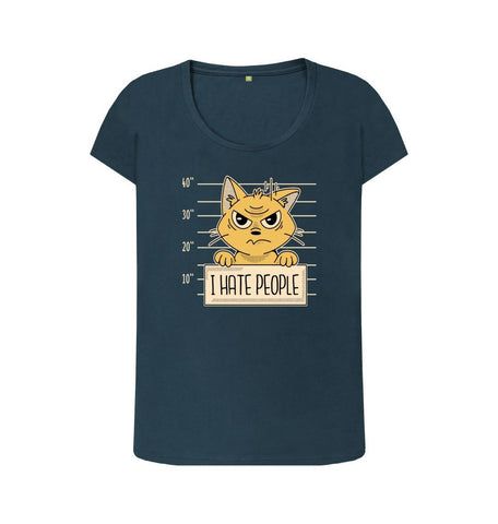 Denim Blue I Hate People Women's Scoop Neck T-Shirt